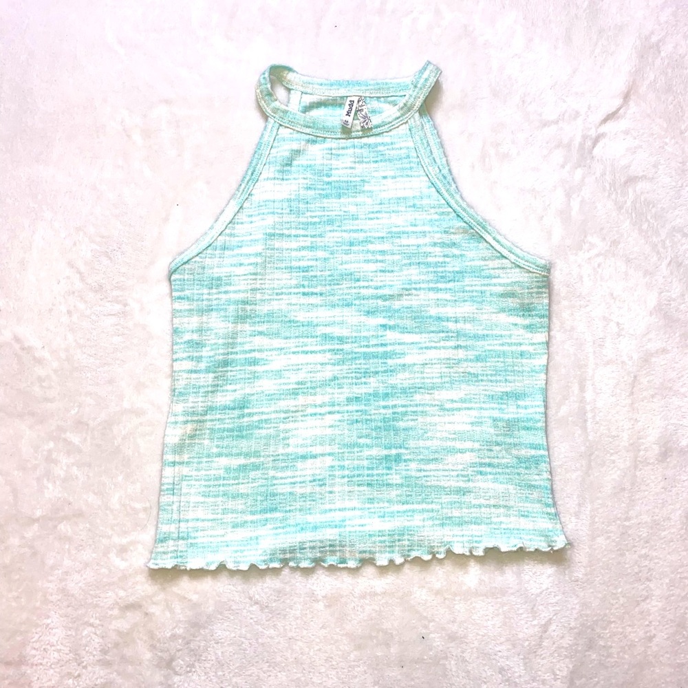 Mudd-Aqua blue crop top